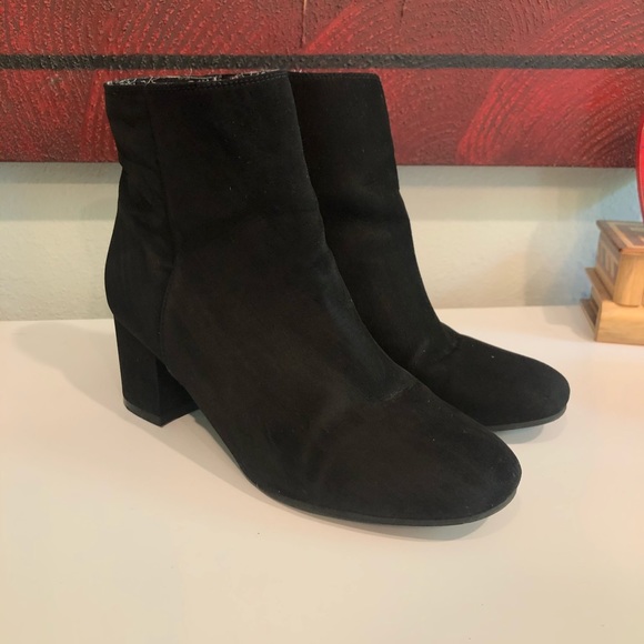 CATO black suede ankle booties size 10 - Picture 2 of 8